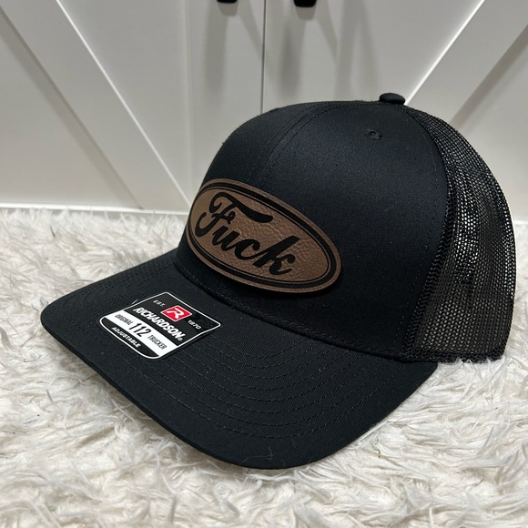 F*ck Laser engraved Richardson 112 trucker hat. - Picture 1 of 2